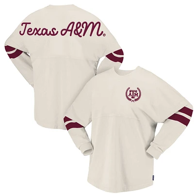 T-shirt oversize Spirit Jersey crème Texas A&M Aggies pour femmes