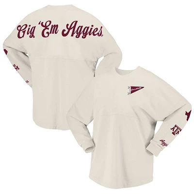 Spirit Jersey Natural Texas A&M Aggies Local T-shirt à manches longues pour femme