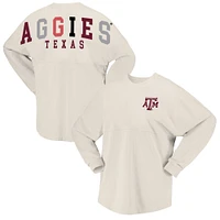 T-shirt à manches longues Spirit Jersey Tan Texas A&M Aggies Rainbow Arch pour femmes