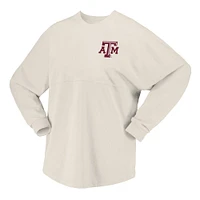 T-shirt à manches longues Spirit Jersey Tan Texas A&M Aggies Rainbow Arch pour femmes