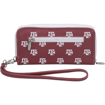 Portefeuille zippé Texas A&M Aggies pour femme