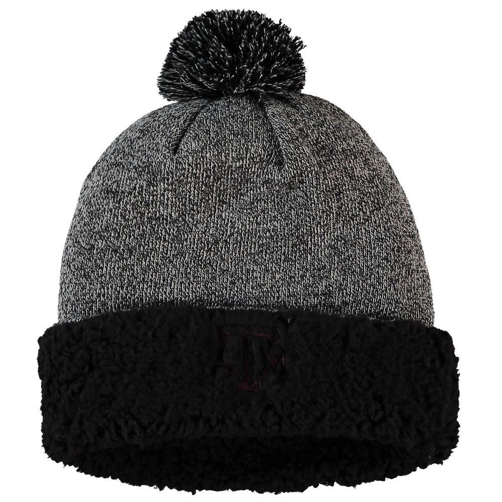 Women's Top of the World Black Texas A&M Aggies Snug Cuffed Knit Hat with Pom