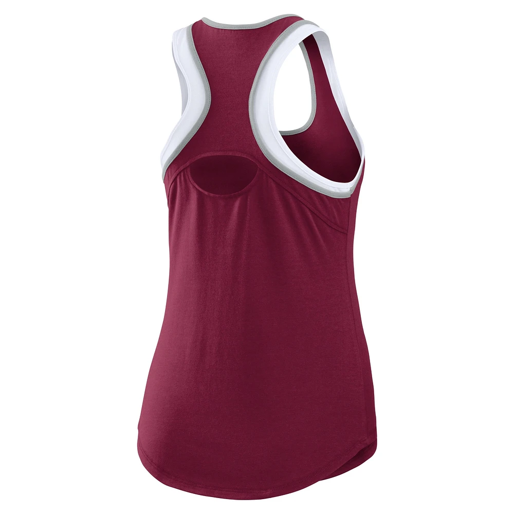 Women's WEAR by Erin Andrews Maroon Texas A&M Aggies Open Hole Razorback Tank Top