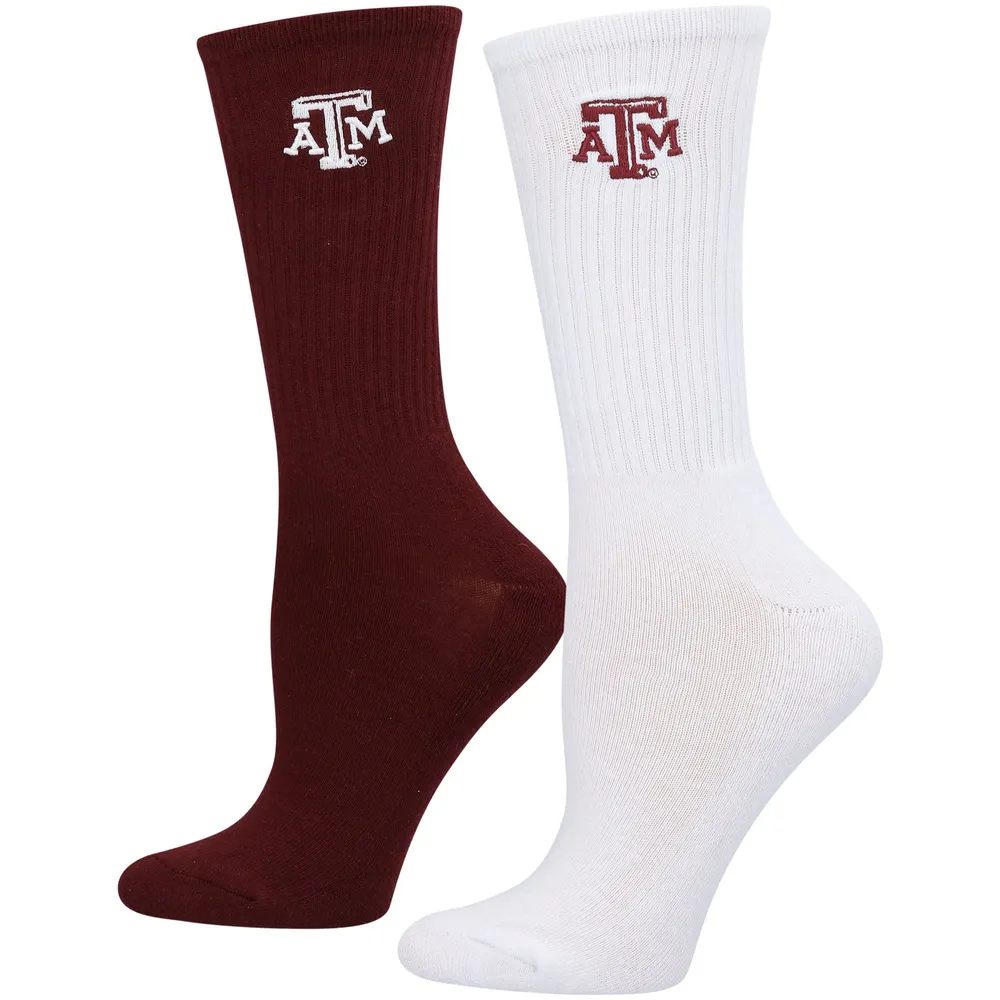 Women's ZooZatz Maroon/White Virginia Tech Hokies 2-Pack Quarter-Length  Socks