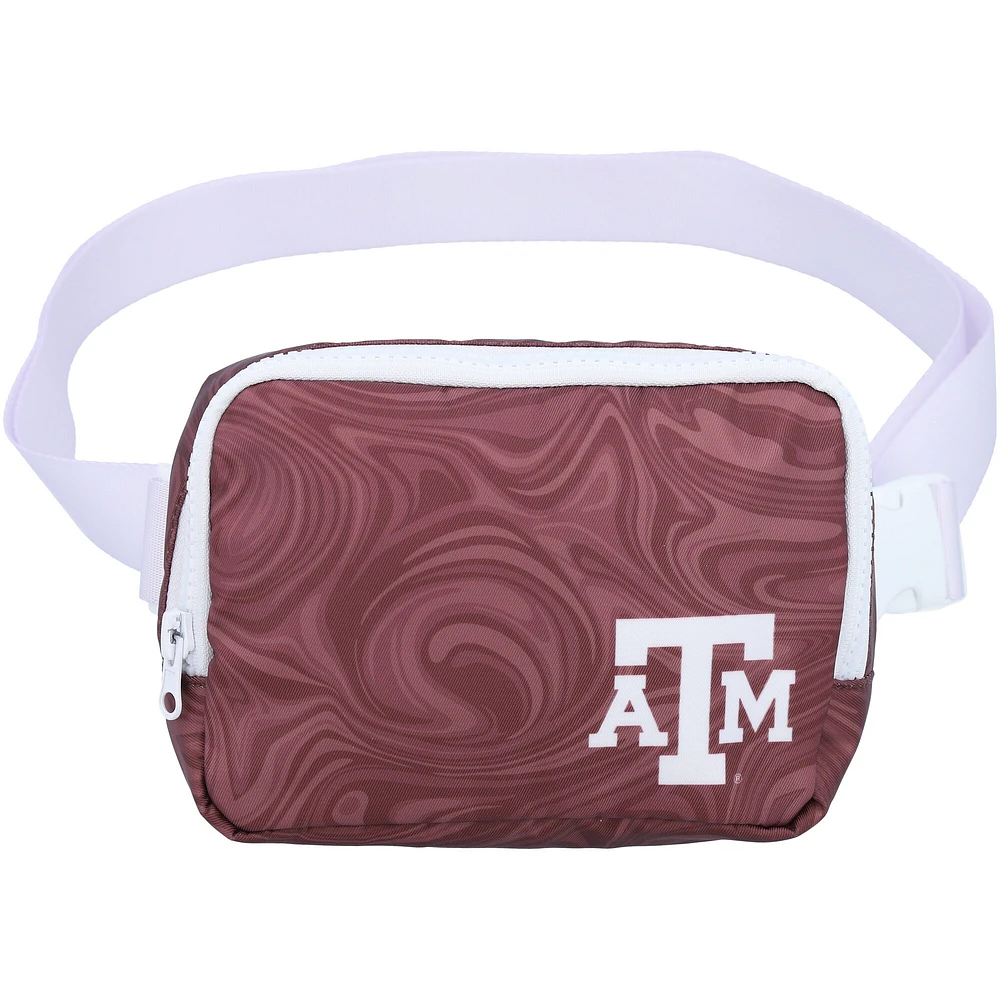 Sac banane réglable avec ceinture tourbillonnante ZooZatz Texas A&M Aggies pour femme