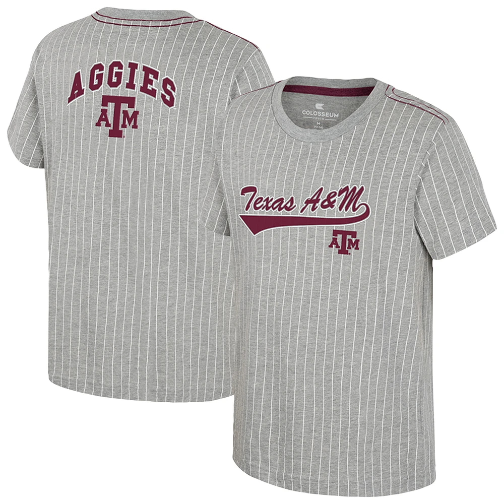 Youth Colosseum  Heather Gray Texas A&M Aggies Airball Baseball T-Shirt