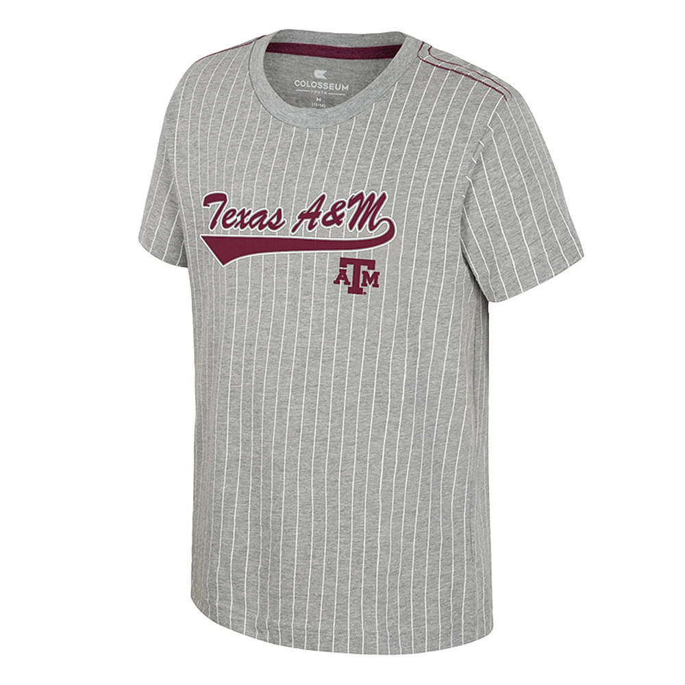 Youth Colosseum  Heather Gray Texas A&M Aggies Airball Baseball T-Shirt