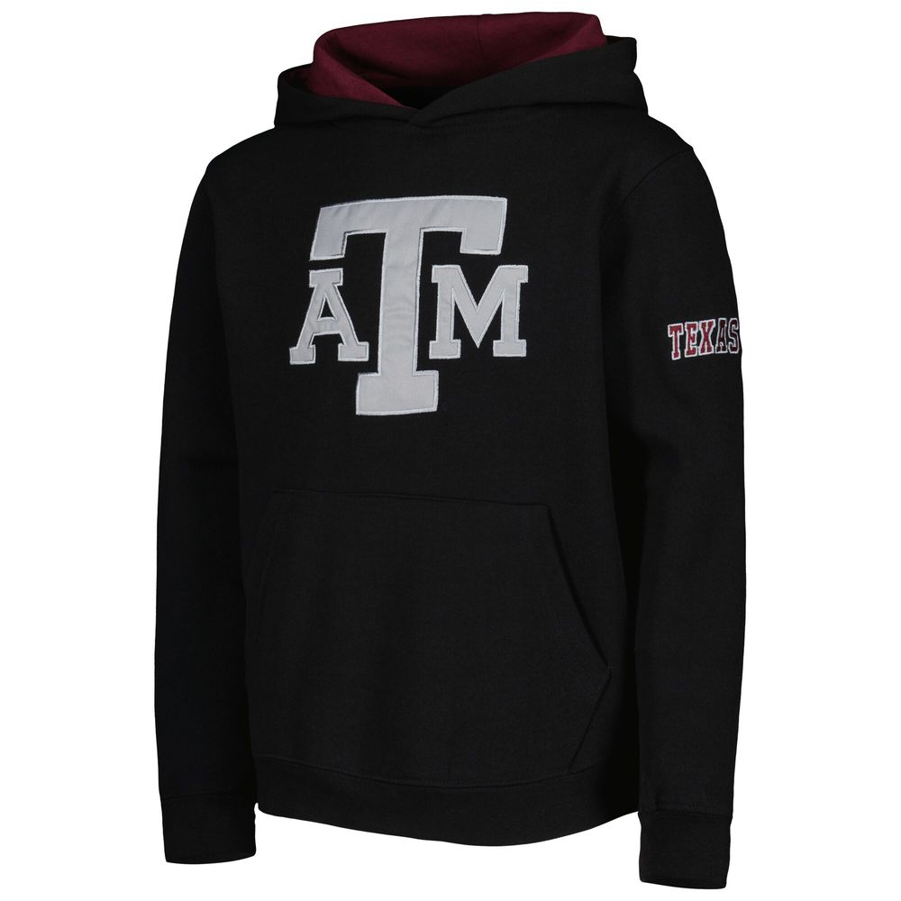 Youth Black Texas A&M Aggies Big Logo Pullover Hoodie