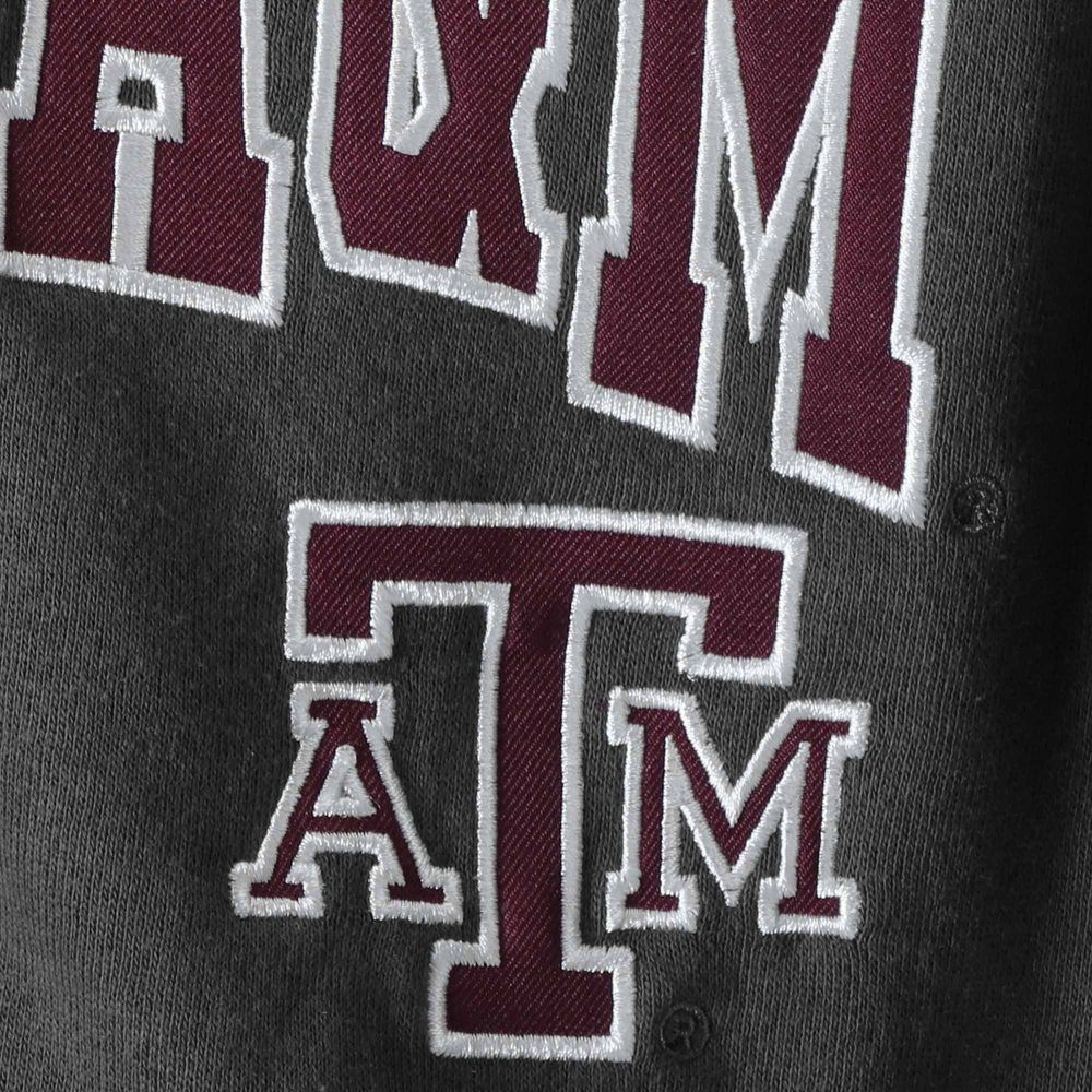 Youth Charcoal Texas A&M Aggies Applique Arch & Logo Full-Zip Hoodie