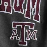 Youth Charcoal Texas A&M Aggies Applique Arch & Logo Full-Zip Hoodie