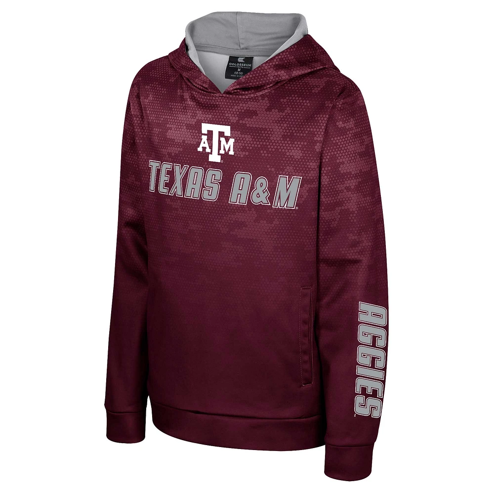 Sweat à capuche haute tension Colosseum Maroon Texas A&M Aggies pour jeunes