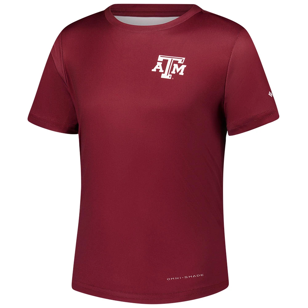 Youth Columbia Maroon Texas A&M Aggies Terminal Tackle Omni-Shade T-Shirt