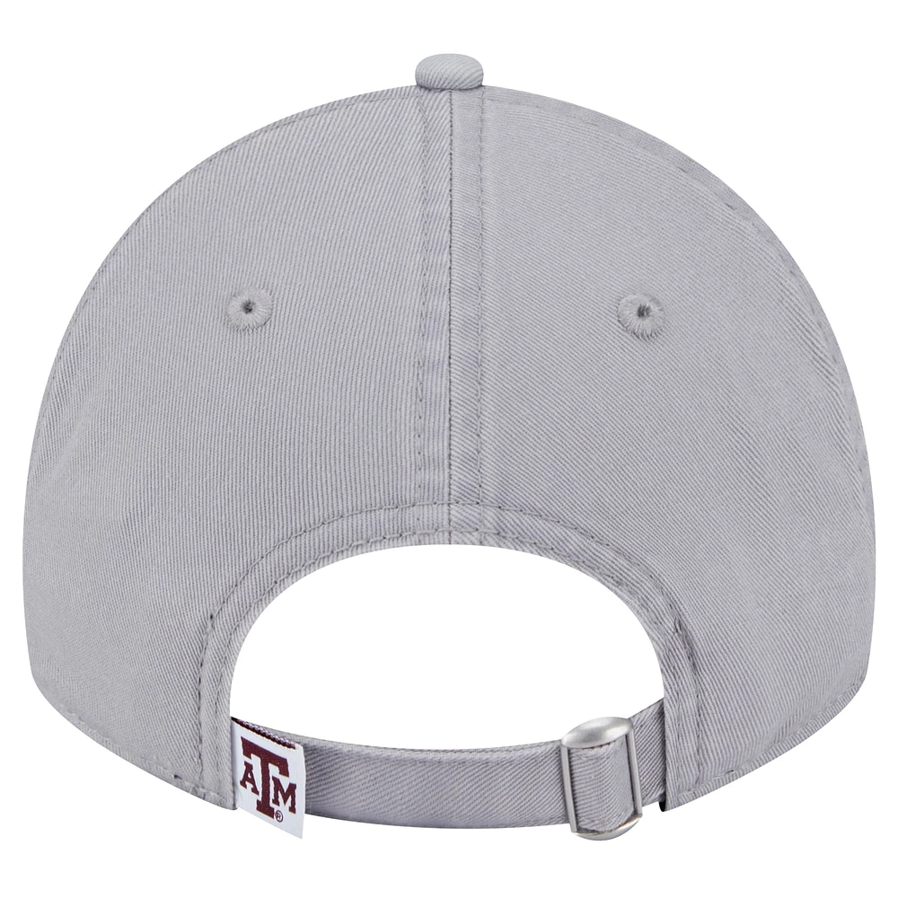 Youth New Era  Gray Texas A&M Aggies Logo 9TWENTY Adjustable Hat