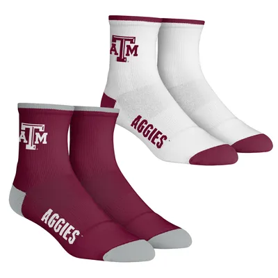 Texas A&M Aggies Rock Em Socks Youth Core Team 2-Pack Quarter Length Sock Set