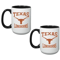 Ensemble de 2 tasses Texas Longhorns de 15 oz