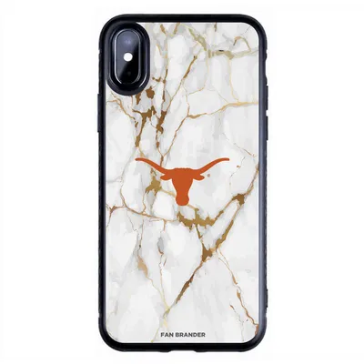 Texas Longhorns iPhone Slim Marble Design Case - Black