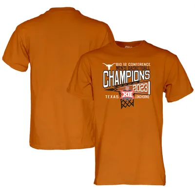 Texas Longhorns Blue 84 2023 Big 12 Men's Basketball Conference Tournament Champions Locker Room T-Shirt - Orange