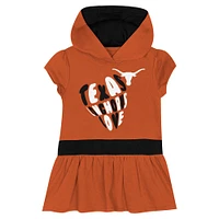 Robe à capuche en molleton français Texas Longhorns Orange pour fille