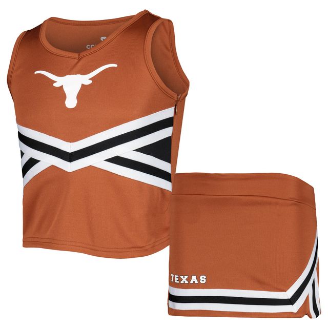 Girls Youth Colosseum Texas Orange Longhorns Carousel Ensemble de pom-pom girl