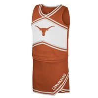 Ensemble haut et jupe de pom-pom girl Texas Longhorns Orange Colosseum pour filles