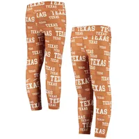 Texas Longhorns ZooZatz Girls Youth Stacked Mascot Leggings - Orange/White