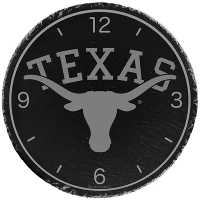 Texas Longhorns 12'' Slate Clock - Gray