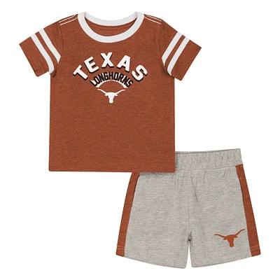 Ensemble t-shirt et short orange brûlé Texas Longhorns pour bébé Colosseum