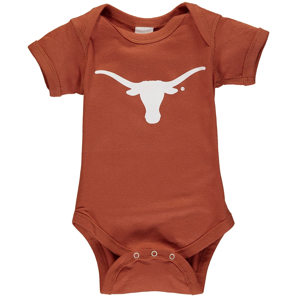 Body orange à gros logo Texas Longhorns pour bébé