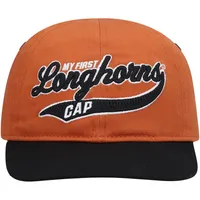 Casquette flexible Texas Orange Texas/Noir Longhorns Old School pour bébé