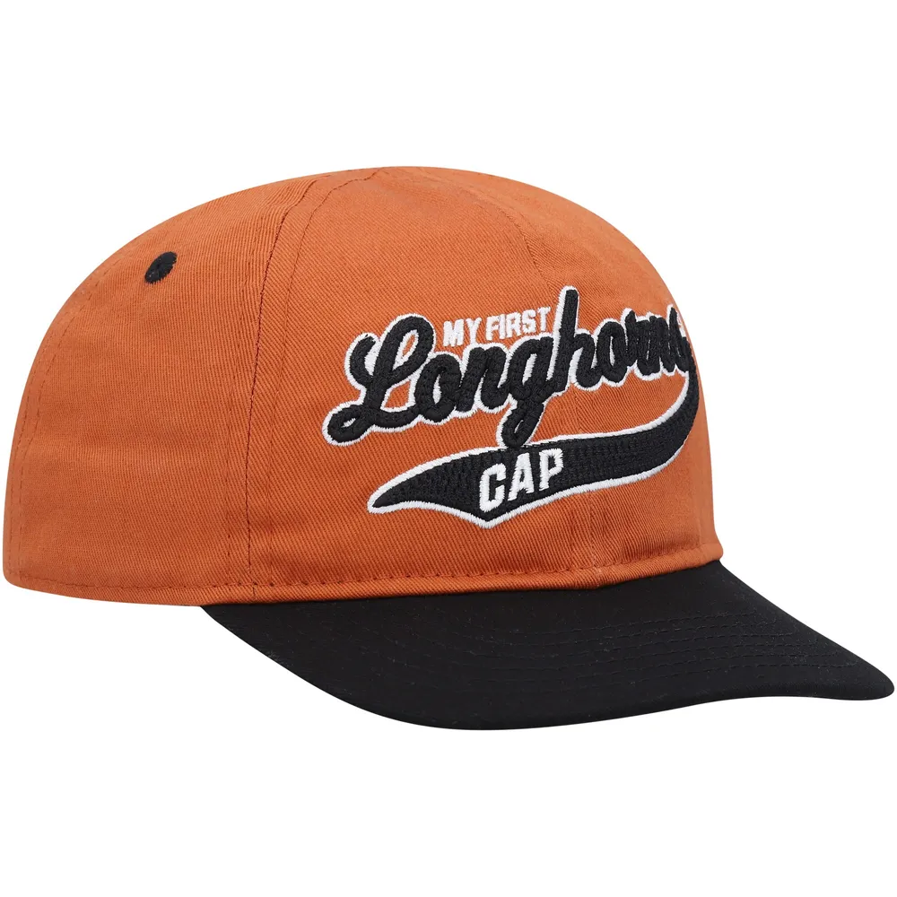 Casquette flexible Texas Orange Texas/Noir Longhorns Old School pour bébé