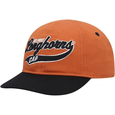 Casquette flexible Texas Orange Texas/Noir Longhorns Old School pour bébé