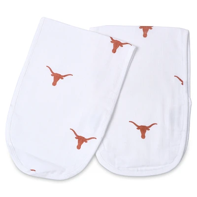 Infant Three Little Anchors Texas Longhorns 2-Pack Muslin Burp Cloth Set
