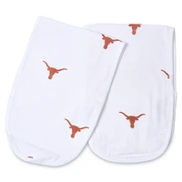 Infant Three Little Anchors Texas Longhorns 2-Pack Muslin Burp Cloth Set