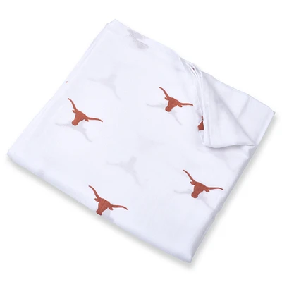 Infant Three Little Anchors White Texas Longhorns 47'' x 47'' Muslin Swaddle Blanket