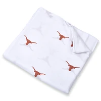 Infant Three Little Anchors White Texas Longhorns 47'' x 47'' Muslin Swaddle Blanket