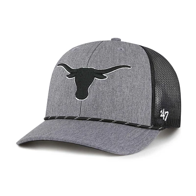 Men's '47  Gray Texas Longhorns Carbon Rope Adjustable Hat
