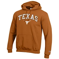 Men's Champion  Texas Orange Longhorns Arch Over Logo Pullover Hoodie