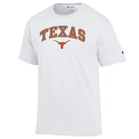 Men's Champion  White Texas Longhorns Arched Logo T-Shirt