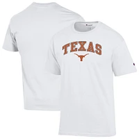 Men's Champion  White Texas Longhorns Arched Logo T-Shirt