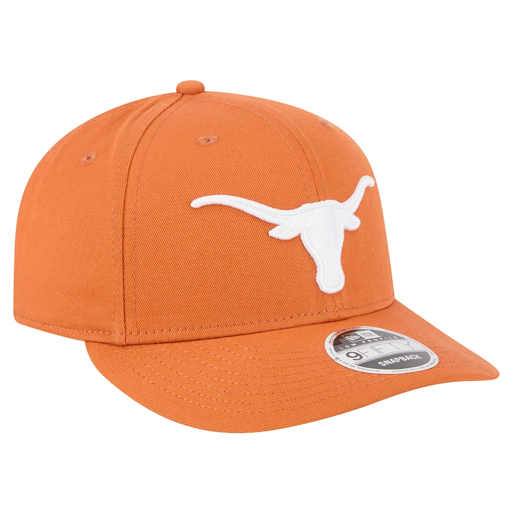 Men's New Era Texas Orange Texas Longhorns Low Profile 9FIFTY Snapback Hat