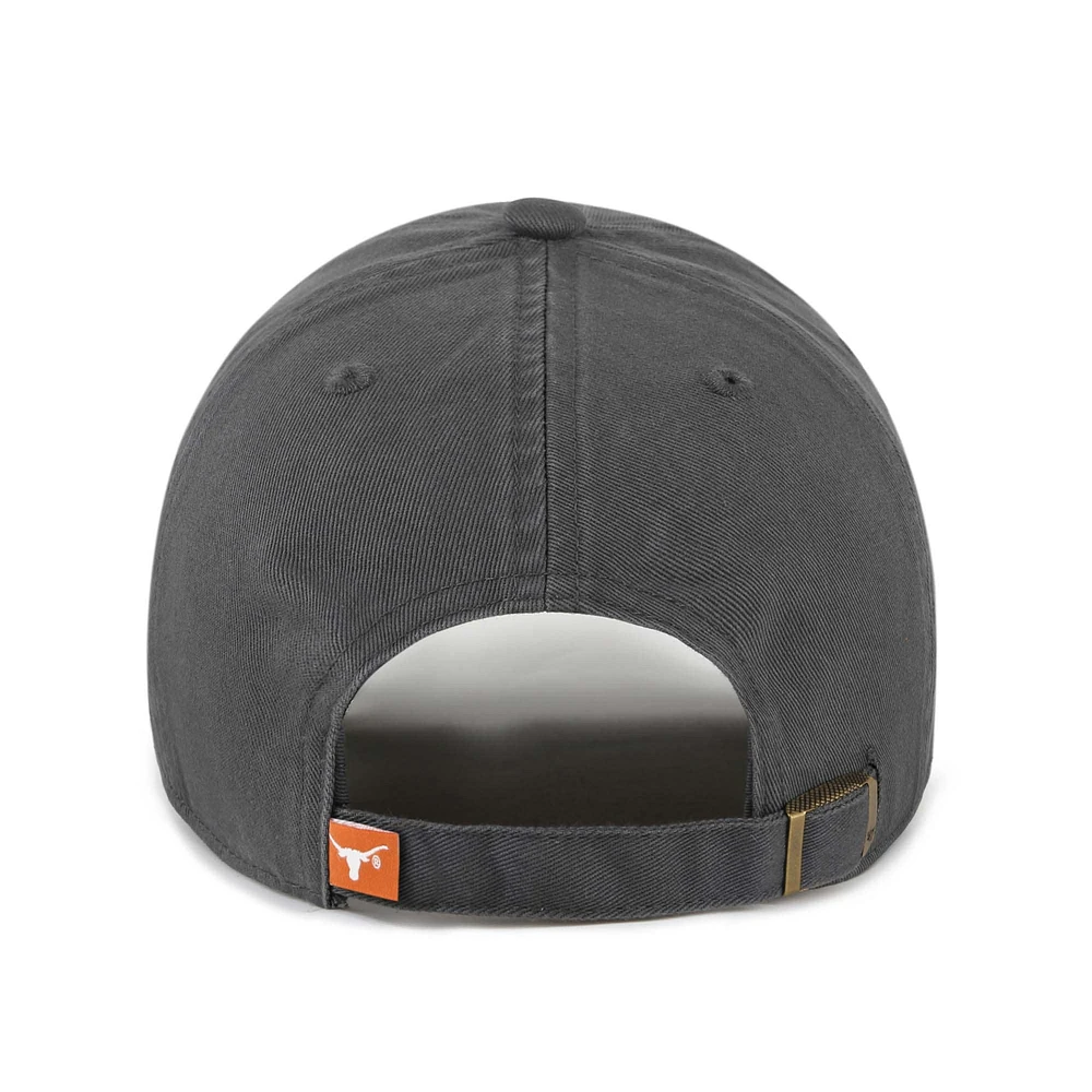 Men's '47 Charcoal Texas Longhorns Clean Up Adjustable Hat