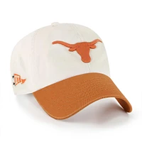 Men's '47 Cream Texas Longhorns Grand Stand Clean Up Adjustable Hat