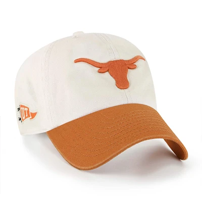 Men's '47 Cream Texas Longhorns Grand Stand Clean Up Adjustable Hat