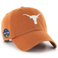 Casquette ajustable Texas Orange 47 Texas Longhorns 2025 du tournoi de basketball féminin NCAA March Madness Final Four Clean Up