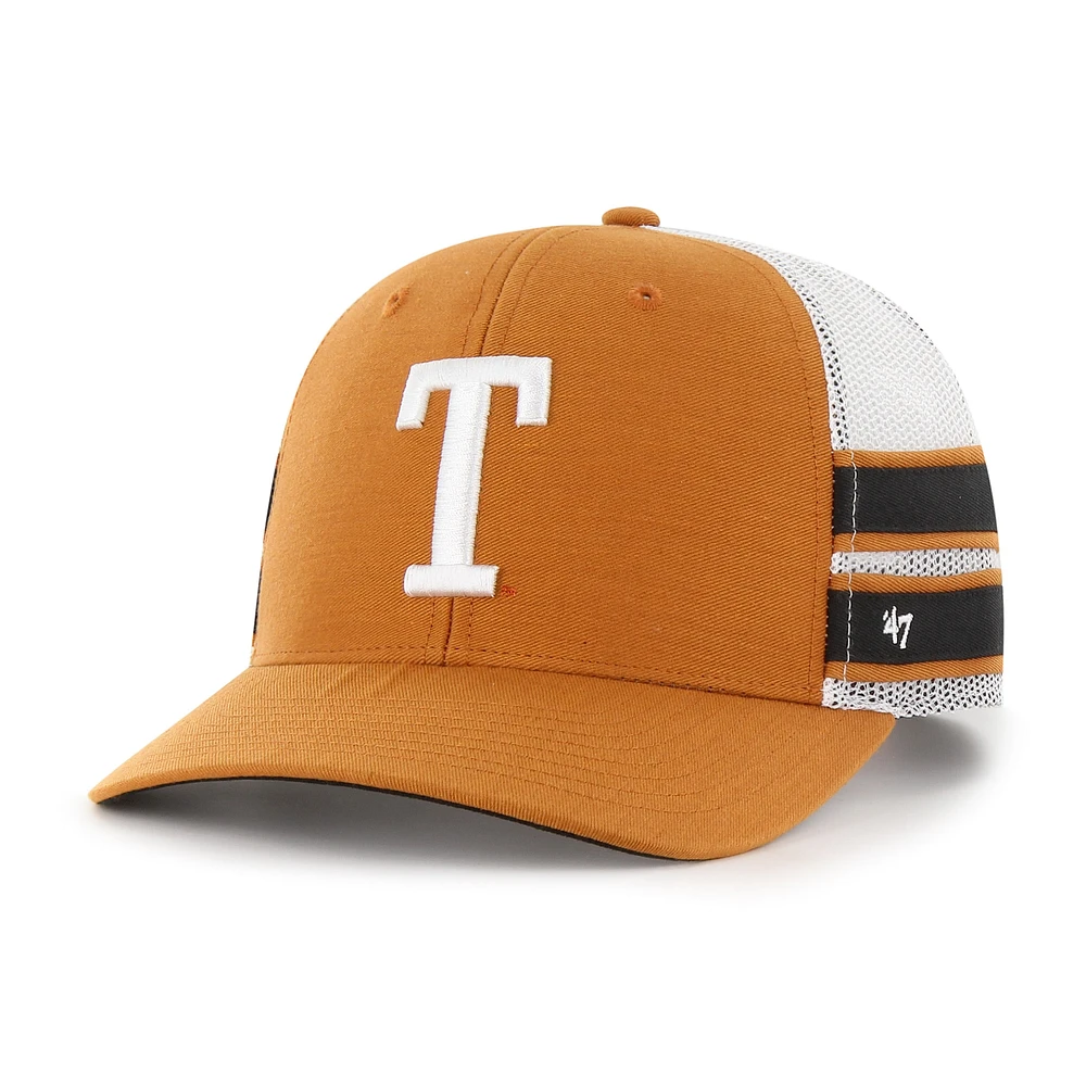 Casquette de camionneur réglable '47 Texas Orange Texas Longhorns Straight Eight pour hommes