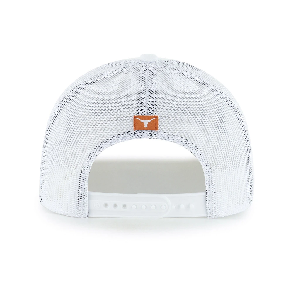Casquette ajustable Texas Longhorns Garner Rope Trucker blanche 1947 pour homme