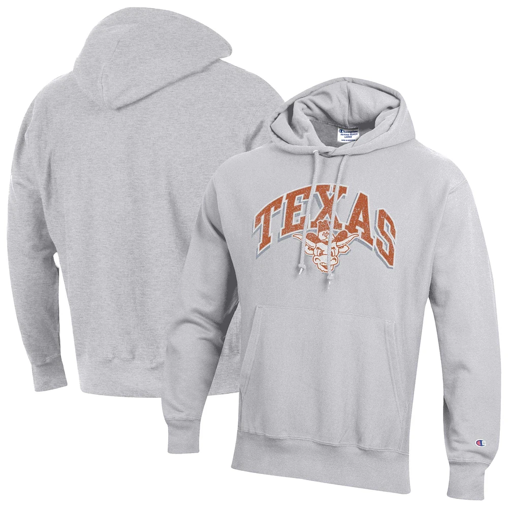 Sweat à capuche tissage inversé Champion Gray Texas Longhorns Late Night pour homme