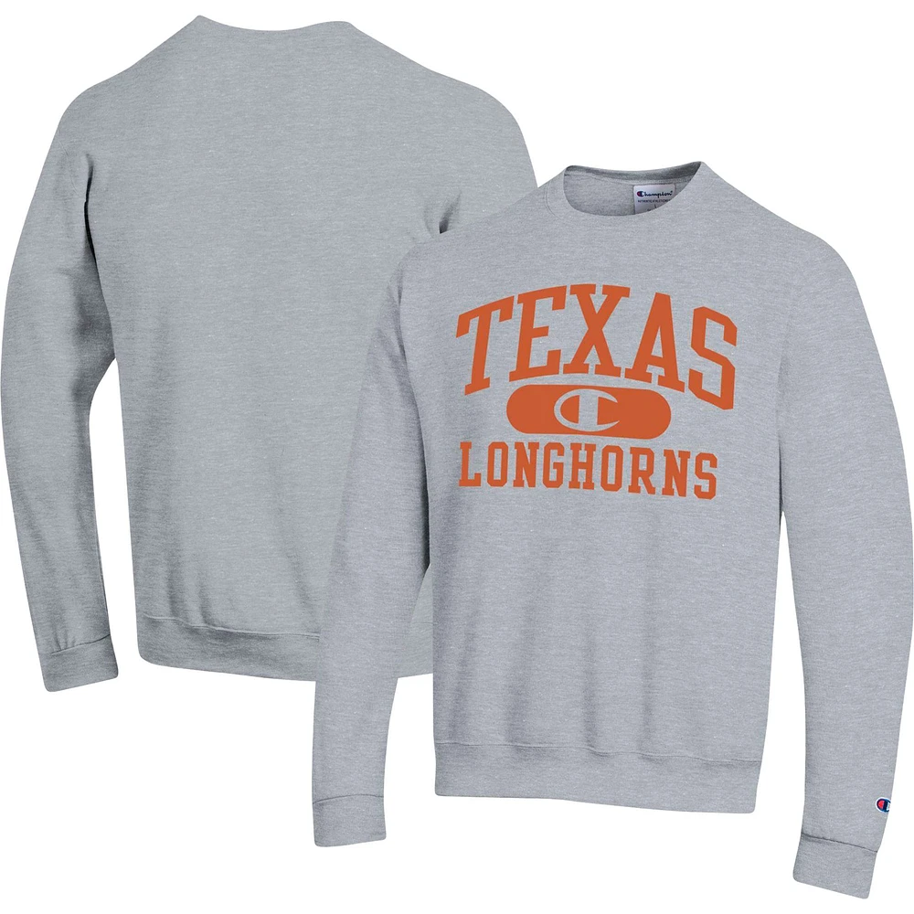 Sweat Champion Texas Longhorns Arch Pill gris chiné pour homme