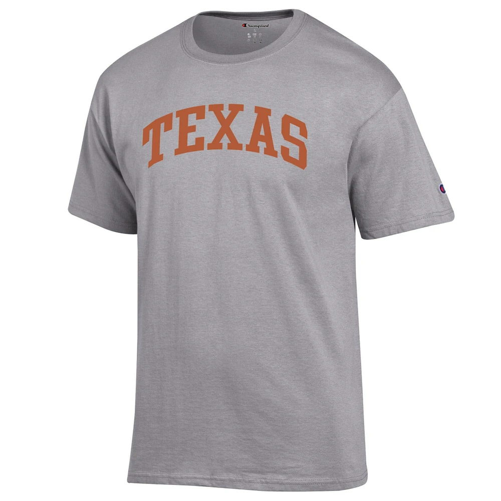 Men's Champion  Heather Gray Texas Longhorns Basic Arch T-Shirt