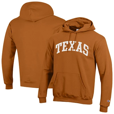 Men's Champion  Texas Orange Longhorns Basic Arch Fleece Pullover Hoodie